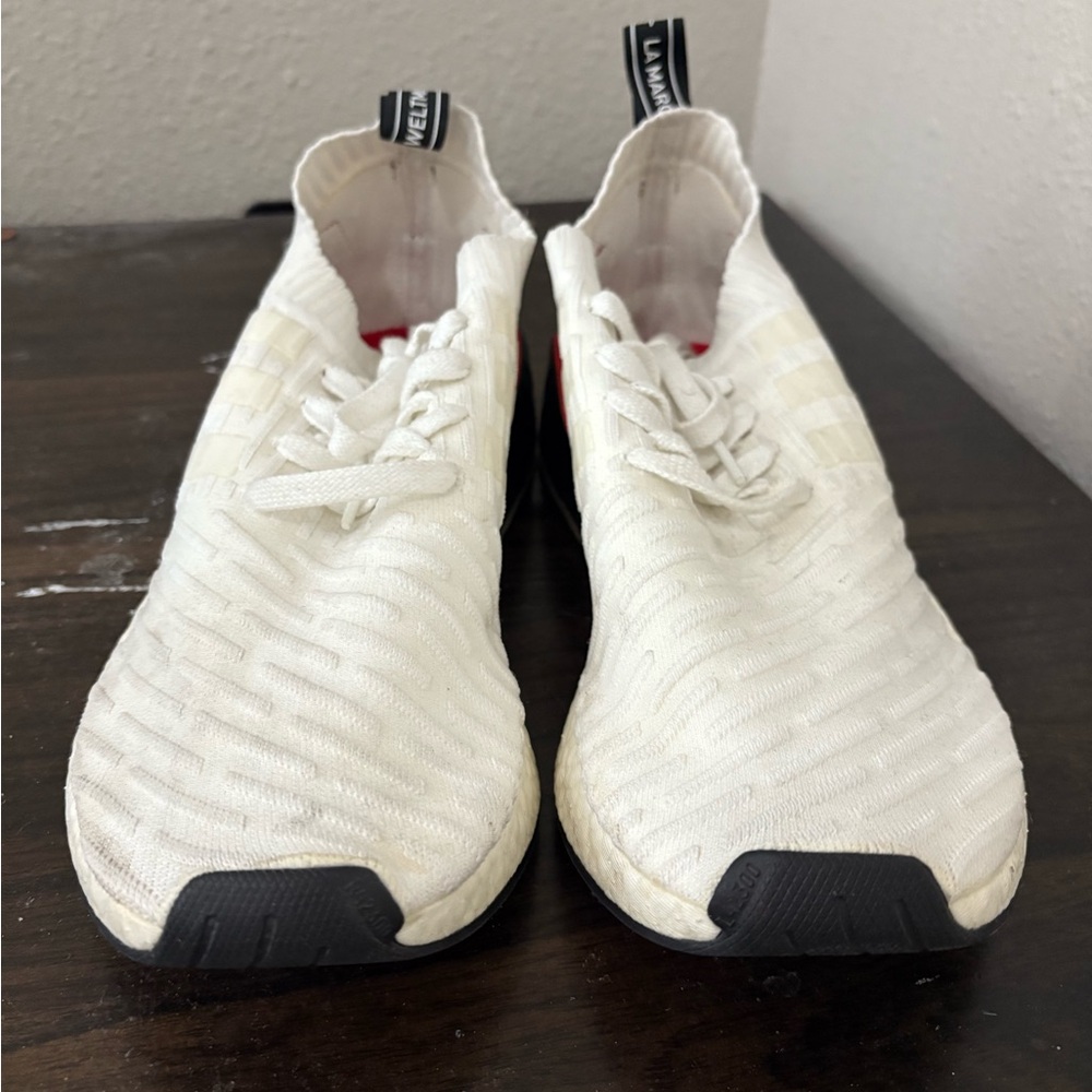 Mens adidas Red and White Sneakers - Picture 2 of 4